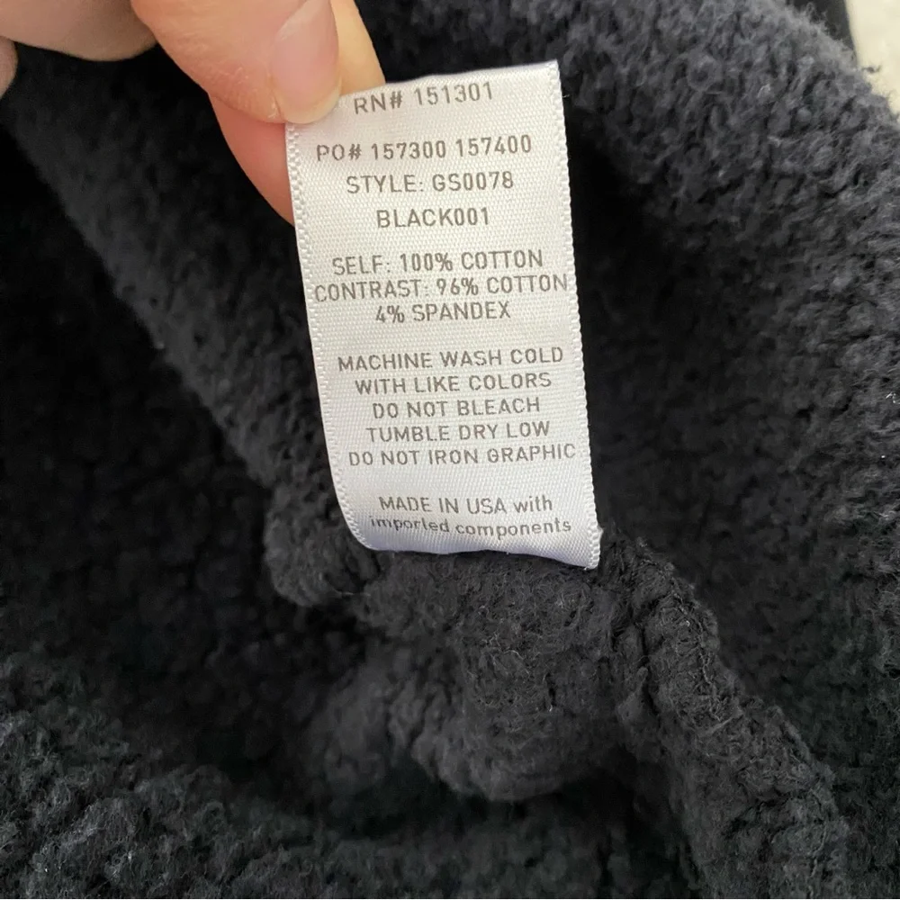 Good American Stars And Stripes Black Silver Hoodie Sweatshirt Dress - Picture 2 of 16